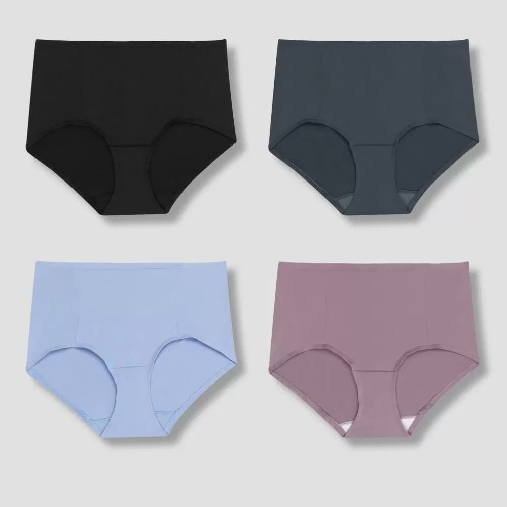 Women's 4pk Tummy Control Briefs Underwear - Hanes Premium Fashion Pack Colors M
